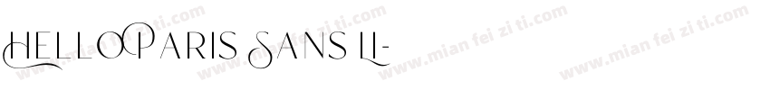 Hello Paris Sans Li字体转换